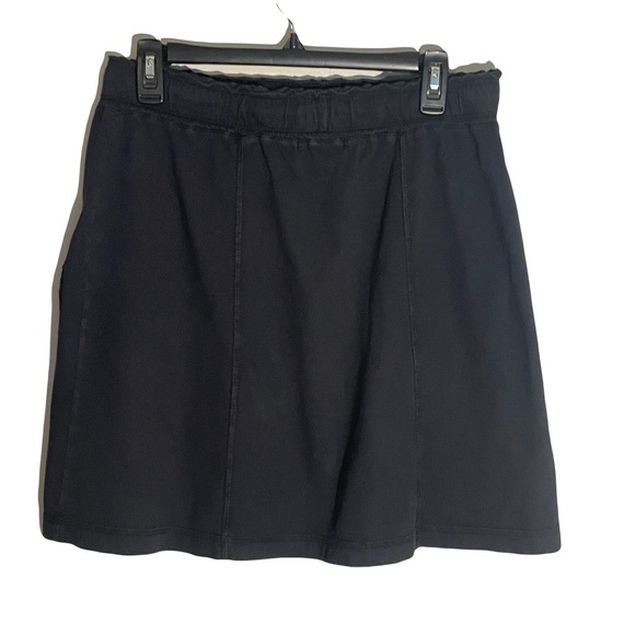 Fresh Produce Black Mini Skirt with Pockets drawstring elastic waist size M - Picture 2 of 5
